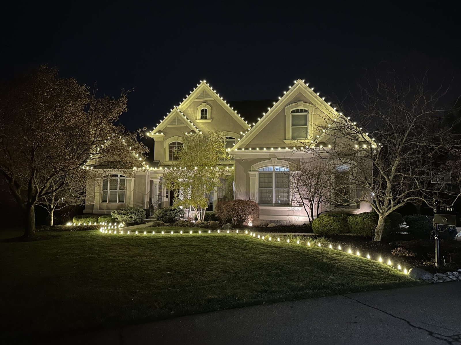 Christmas light installation on a home in Cedar City, Utah