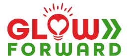 glow forward holiday lighting logo simple
