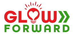 glow forward holiday lighting logo simple